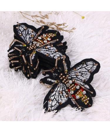 Supvox 10pcs Handmade Embroidered Bee Beaded Patch Appliques for DIY Apparel and Bags Decoration - Buy Online on GoSupps.com