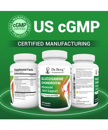 Dr. Berg Glucosamine Chondroitin MSM Turmeric & Boswellia Advanced Joint Support Supplement with 1500 mg Glucosamine Sulfate 120 Capsules - Buy Online on GoSupps.com