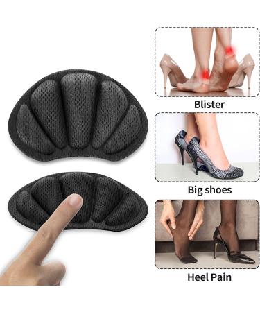 Sibba Heel Cushion Inserts - 4 Pairs of Black High Heel Pillows & Shoe Protectors for Comfort & Support | Ideal for Men & Women - Buy Online on GoSupps.com