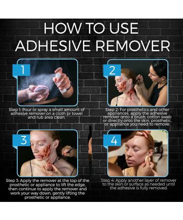 Extra Strength Adhesive Remover for SFX Prosthetics - Professional Glue & Makeup Remover | 2 Fl. Oz - International Shipping Available - Buy Online on GoSupps.com