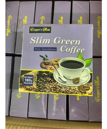 Slim Green Coffee, Weight and Craving Control Coffee Enriched with Pure Herb Extracts | Powdered Slimming Coffee, Improved Metabolism, 180g 18 Sachets - Vesper's Mom
