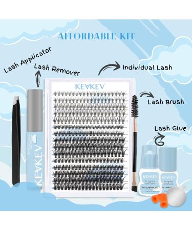 DIY Lash Extension Kit with 300Pcs Individual Lashes and Black Cluster Lash Glue - D-Mix 9-16mm - Includes Lash Applicator and Remover - Perfect for DIY Eyelash Extensions at Home - Buy Online on GoSupps.com