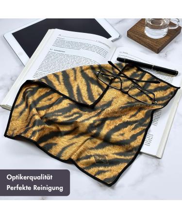 Popnwow Microfiber Cleaning Cloth | Optician Quality Glasses & Lens Cleaner | 30x30cm - Magic Africa Tiger Design for Camera Tablet & Screen - Buy Online on GoSupps.com