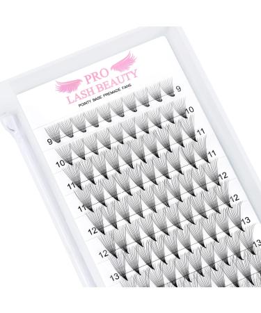 Premade Fans Eyelash Extensions 14D-C-0.05-10 Premade Volume Lash Extensions Pointed Base Fans 0.07 Premade Volume Fans C D Curl(14D-C-0.05 10mm)