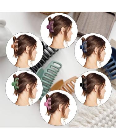 Yisscen 6 Pcs Large Irregular Hairpins - Slip-Resistant Plastic Claw Clips (4.33 inch) for Women | Reusable Hair Accessories - Buy Online on GoSupps.com