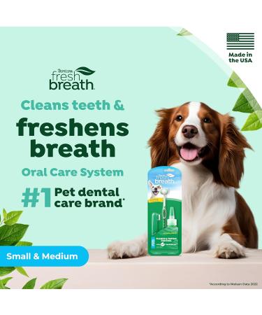 TropiClean Fresh Breath Toothbrush Kit for Small-Medium Dogs - Dental Care & Plaque Removal - 59ml - Buy Online on GoSupps.com