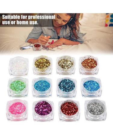 Natudeco Nail Sencer Nail Flash Powder DIY Nail Kit 12 Colors Of Color Exquisite Stylish Skin Friendly Family Nail Salon Decoration - Buy Online on GoSupps.com
