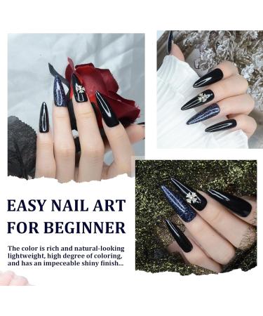 Poudre Ongles 28g Paillettes Noires Dipping Powder Manucure pour Ongles Fran ais Kits Manucure Salon DIY Sans Odeur & Durable Lampe Ongles Non Requise - Buy Online on GoSupps.com