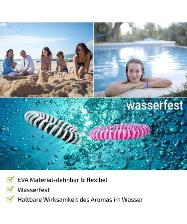 Oolleno Mosquito Protection Bracelet - Insect Defense for Outdoor Activities Camping & Hiking - 14 Bracelets + 60 Stickers for Kids & Adults - Buy Online on GoSupps.com