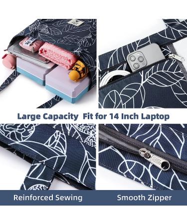 WLLWOO Yoga Bag for Women | Canvas Tote Mat Carrier for Pilates | Travel Beach Workout Leaf Design - Buy Online on GoSupps.com