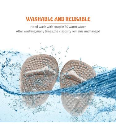 Forefoot Cushion Inserts for High Heels - Reusable Gel Shoe Inserts for Pain Relief | 6 Pairs - Black - Buy Online on GoSupps.com