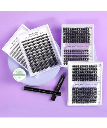 WENDY 60D+80D Cluster Lashes - DIY 3D Effect Eyelash Extensions (12-16mm) | Soft & Wispy Individual Lashes for Stunning Looks - Buy Online on GoSupps.com