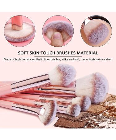 MAANGE 20Pcs Premium Synthetic Makeup Brush Set with Gift Box in Pink - Ideal for Foundation, Face Powder, Blush, and Concealers - Buy Online on GoSupps.com