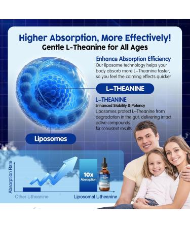 HOLLEGEND Liquid L Theanine for Kids & Adults Liposomal L-theanine with GABA Ashwagandha Magnesium Glycinate Vitamin B6 for Stress Relief Zzz & Focus Supplement Vegan Non-GMO 2 FL OZ - Buy Online on GoSupps.com