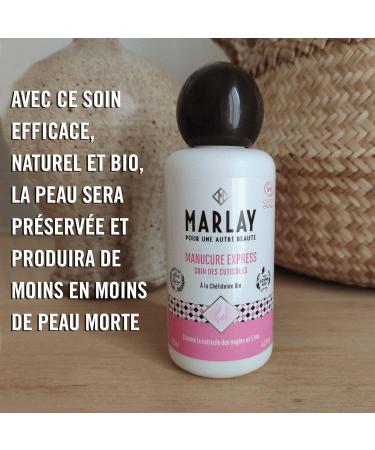 Marlay Cosmetics - Express Manicure Lotion 125 ml - Organic Hand & Nail Care - Dissolves Cuticles & Dead Skin in 5 minutes - Emolliente Water - 99% Natural Origin - Yuka 86/100 - Made in France - Buy Online on GoSupps.com