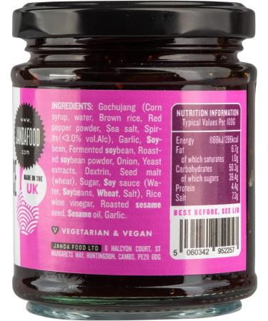 Janda Korean Barbecue Sauce (190g) | Made with Gochujang Chilli Paste | This Sauce Can Be Used as a Stir Fry Sauce Marinade or Dipping Sauce | Vegan Vegetarian and Plant Based | Made in the UK - Buy Online on GoSupps.com
