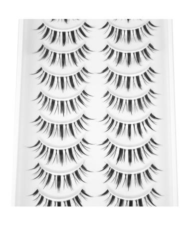 Geeneiya Manga Lashes Natural Look Anime False Eyelashes - 10 Pairs Asian Japanese Chinese Makeup Clusters - Buy Online on GoSupps.com