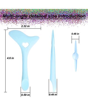 SHANPIN 2 Blue Eyeliner Stencils - Quick Eye Makeup Tool for Perfect Mascara & Eyeliner Application | Vertex Eyeliner Stencils in Sky Blue - Buy Online on GoSupps.com