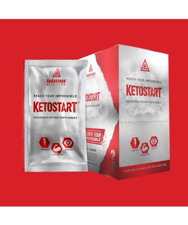KetoStart Exogenous Ketones Powder | Caffeine-Free Tropical Electrolyte Drink Mix | Boost Energy Strength & Focus | 10x Packets - Buy Online on GoSupps.com
