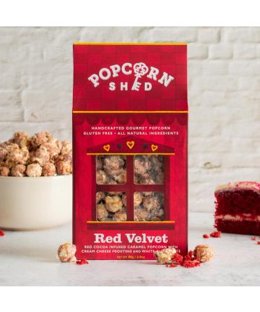 Popcorn Shed Red Velvet Gourmet Popcorn Gift Box - Gluten Free & Vegetarian Movie Night Snack - 160g (Pack of 1) - Buy Online on GoSupps.com