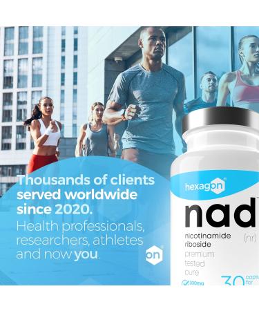 Buy NAD+ Nicotinamide Riboside 300mg - Anti-Aging & Energy Booster - 30 Vegan Capsules Made in France | +1 Month Supply - Buy Online on GoSupps.com