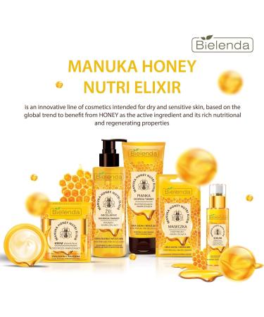Bielenda Manuka Honey Nutri Elixir - Effectively Cleanses And Refreshes Demanding Dry And Sensitive Skin - Manuka Honey Cleansing And Moisturizing Face Foam For Dry And Sensitive Skin - 175 g - Buy Online on GoSupps.com