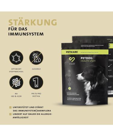 Peticare Probiotics & Prebiotics Powder for Dogs | Strengthen Immunity & Gut Health | Allergy Relief | Natural Supplement - Petdog Health 2501 125g - Buy Online on GoSupps.com