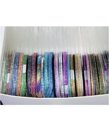 Glitter Nail Striping Tape Set - 42 Rolls, Self-Adhesive 1mm 2mm 3mm, Gold Black Red Design Strips for Nail Art - Buy Online on GoSupps.com