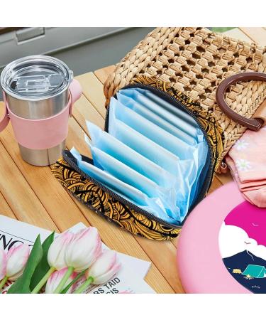 Shop Artistic Women's Binding-Up Bags | Gold Dragonfly Portable Menstrual Pad Holders & Storage | Multicolored Tampon & Bandage Bags for School & Office - Buy Online on GoSupps.com
