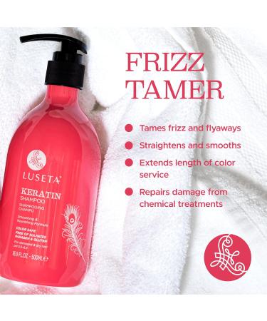Luseta Keratin Shampoo for Dry Damaged Hair Smoothing & Nourishing Formula for Color Treated Hair | 16.9 Oz - Shop Now - Buy Online on GoSupps.com
