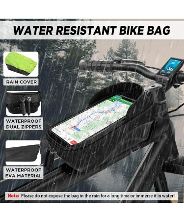 Waterproof Bicycle Bag for Smartphones up to 7.2 inches | Frame Pocket Bike Cell Phone Holder with TPU Touchscreen & Rain Hood - Buy Online on GoSupps.com