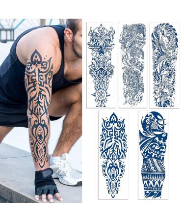 Aresvns Realistic Full Arm Temporary Tattoos - Waterproof & Long-Lasting 2-3 Weeks | Semi Permanent Tattoo Sleeve for Adults | Perfect Christmas Gift - Buy Online on GoSupps.com