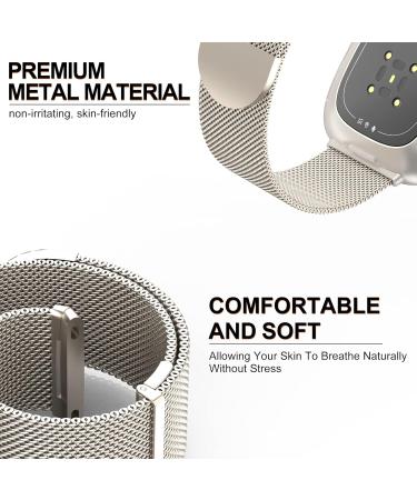 Highs Replacement Wristband for Fitbit Versa 3 & Sense 2 - Dual Magnetic Adjustable Stainless Steel Bracelet for Men & Women - Buy Online on GoSupps.com