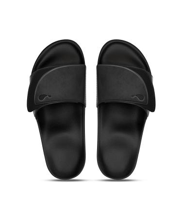 Heel That Pain Heel Seat Sandals w/Fascia-Bar | Heel Seat Orthotic Slides for Plantar Fasciitis Heel Pain & Heel Spurs | Luxury Faux Leather & Suede | Unisex (Men's 9 Women's 10)