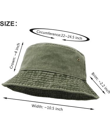 Washed Denim Wide Brim Bucket Hat | Outdoor Sun Cap for Fishing & Hiking - Buy Online on GoSupps.com