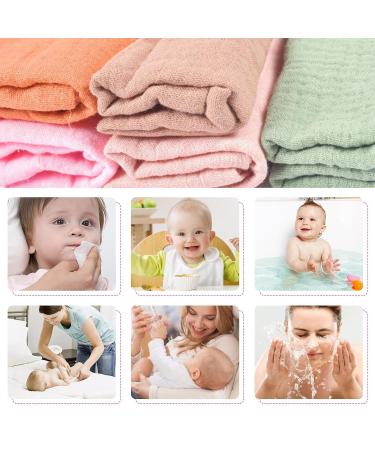 10-Piece Baby Muslin Washcloth & Towel Set - Soft 100% Cotton Reusable for Newborns | 23x23cm Face & Bath Towels - Buy Online on GoSupps.com