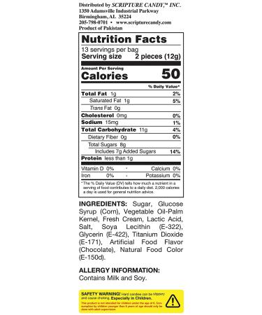 Chocolate & Cream Scripture Candy Hard Candy 5.5oz Bag - 25 Pieces - Buy Online on GoSupps.com