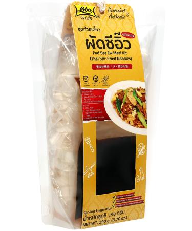 Lobo Pad See Ew (Thai Stir-Fried Noodle) Meal Kit, Pack of 2 Pad See Ew 6.7 Ounce (Pack of 2)