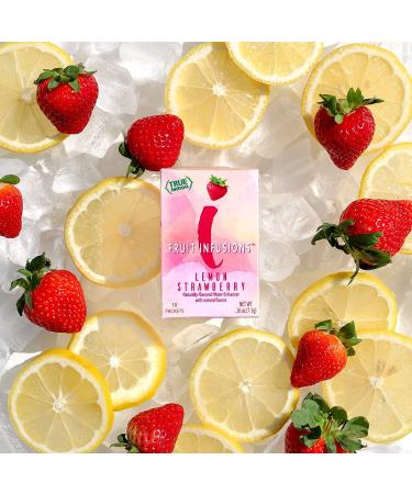 True Citrus True Lemon Fruit Infusion - Lemon Strawberry 10 Packets (0.26 oz each) - Refreshing Flavor - Buy Online on GoSupps.com