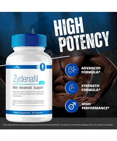 VIVE MD Zydenafil Pills for Men Advanced Formula - Zydenafil Male Pills - Zydenafil 1200mg for Maximum Strength with Tongkat Ali Saw Palmetto Horny Goat Weed Reviews (60 Capsules) - Buy Online on GoSupps.com