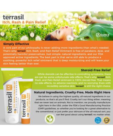 Terrasil Itch and Rash Ointment 14gm - Natural Relief for Grover's Disease, Erythrasma, Intertrigo, Pruritus, Miliaria, Poison Ivy, Oak, Sumac and Bug Bites - 0.49 Ounce - Buy Online on GoSupps.com