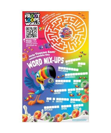 Kellogg's Froot Loops Color Mixups Cereal - 13oz Family Size Box, Fruit Flavored Kids Snacks - Buy Online on GoSupps.com