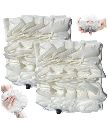 Bath Sponge Bath Loofah 2Pcs Bath Sponge Fast Foaming Bath Ball With Drawstring Home Travel Bath Scrubber for Body Face Cleaning Exfoliating