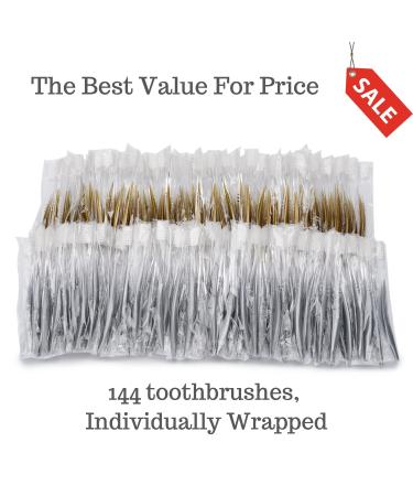 G-Smile 144 Individually Wrapped Disposable Toothbrushes - Regular Size Head - Extra Soft Bristle - Color Vary - Convenient & Affordable - Premium Soft - Buy Online on GoSupps.com