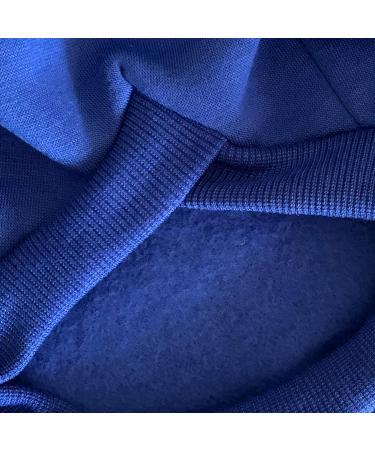 Buy Izefia Dog Hoodie - Warm Fleece Sweatshirt for Small Dogs & Cats | Stylish Winter Clothing in Blue - Buy Online on GoSupps.com
