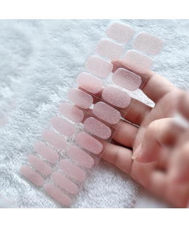  SanFangyue UV Nail Polish with Pink Glitter | 22 PCS Self-Adhesive Gel Film | Nail Polish Pads - Buy Online on GoSupps.com