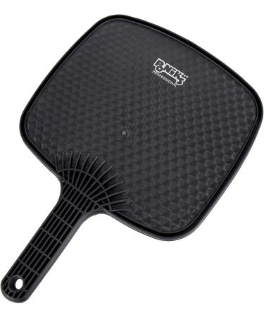 Poniks Portable Black Professional Hairdressing Mirror with Handle - 24 cm Rectangular Ideal for Salon Hairdressers | International Shipping Available - Buy Online on GoSupps.com