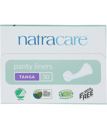 Natracare Organic Cotton Thong Panty Liners - 30 Pack | Eco-Certified Cellulose Pulp & Plant Starch | Natural & Biodegradable - Buy Online on GoSupps.com