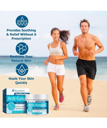 Roycederm Antifungal Cream - Maximum Strength Treatment for Athletes Foot, Eczema, Psoriasis, Jock Itch, Rash, Ringworm & Skin Yeast Infection - Buy Online on GoSupps.com