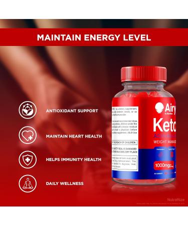 Buy 2 Pack Airy Keto Gummies - Apple Cider Vinegar 1000MG | Advanced Formula with B12 & B6 | Top-Rated Keto Vitamins for Weight Loss & Energy - Buy Online on GoSupps.com